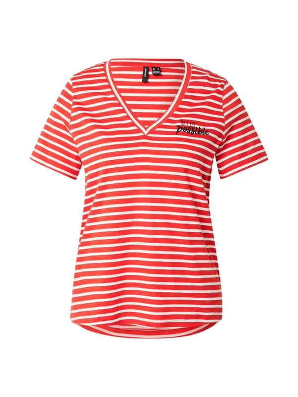 VERO MODA VERO MODA Majica  živo rdeča / črna / bela