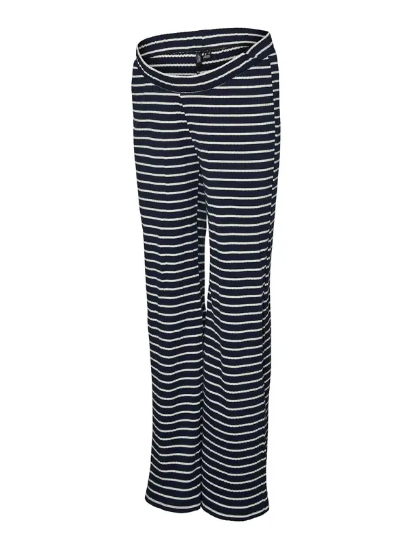 Vero Moda Maternity Vero Moda Maternity Hlače 'VMMSea'  mornarska / bela