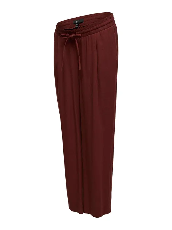 Vero Moda Maternity Vero Moda Maternity Hlače z naborki 'VMMJESMILO'  vinsko rdeča