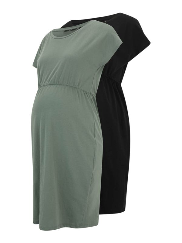 Vero Moda Maternity Vero Moda Maternity Obleka 'LUNA'  zelena / črna