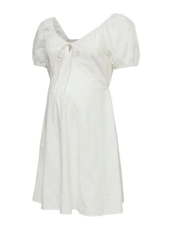 Vero Moda Maternity Vero Moda Maternity Obleka 'VMMJUTTY'  naravno bela