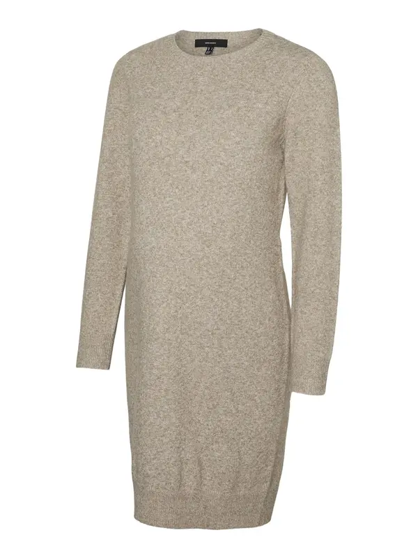 Vero Moda Maternity Vero Moda Maternity Pletena obleka 'VMMDoffy'  svetlo rjava