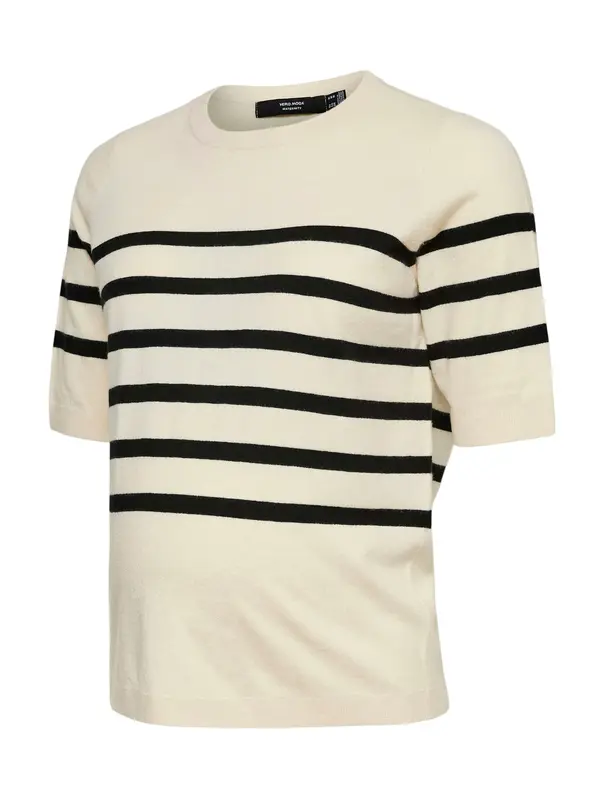 Vero Moda Maternity Vero Moda Maternity Pulover 'VMMSABA'  ecru / črna