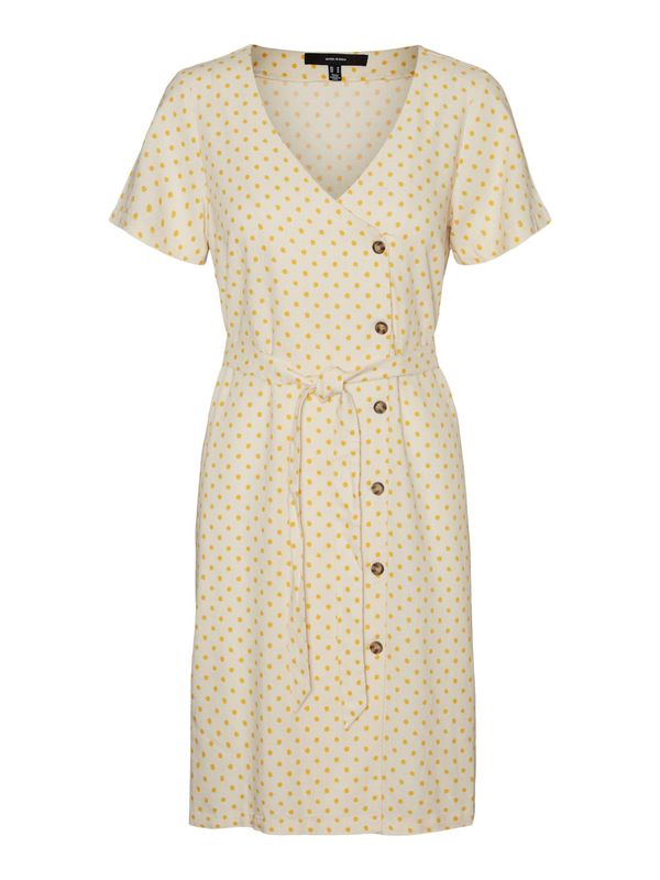 VERO MODA VERO MODA Obleka 'Astimilo'  rumena / bela
