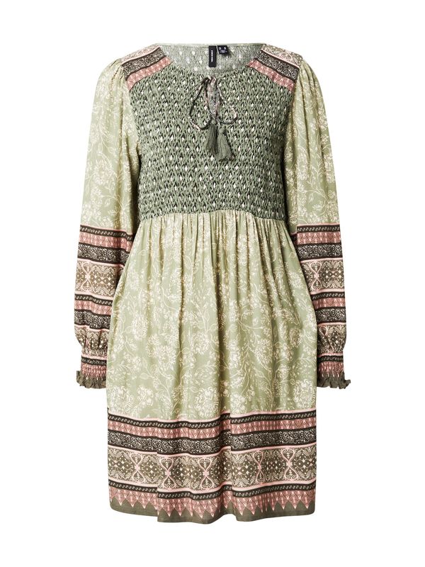 VERO MODA VERO MODA Obleka 'VMADDIE'  temno siva / pastelno zelena / temno zelena / roza