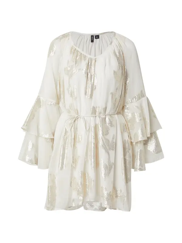 VERO MODA VERO MODA Obleka 'VMChili'  zlata / naravno bela