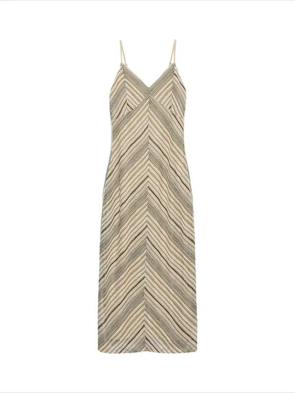 VERO MODA VERO MODA Obleka 'VMDEMI'  bež / črna / bela