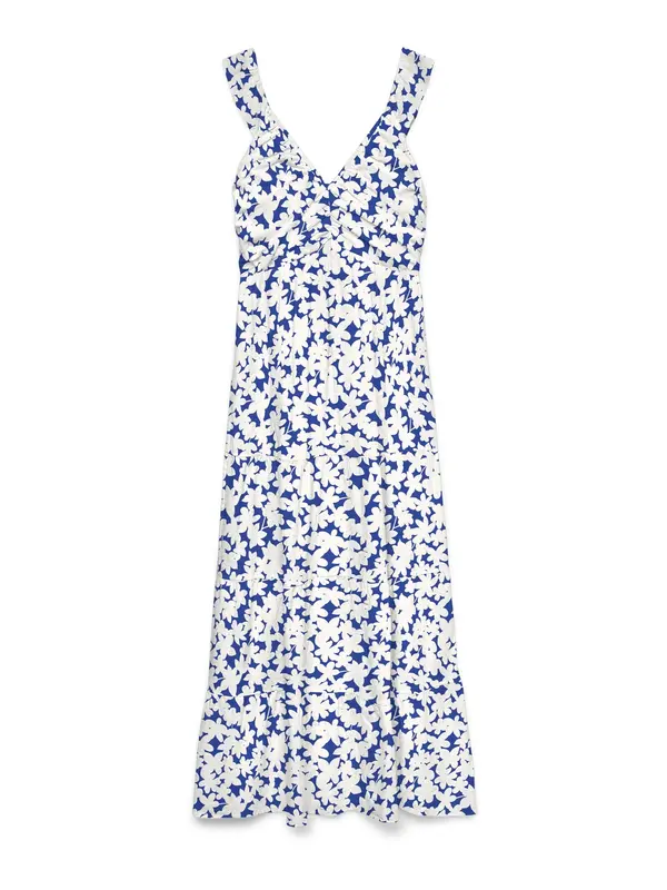 VERO MODA VERO MODA Obleka 'VMDICTHE'  azur / bela