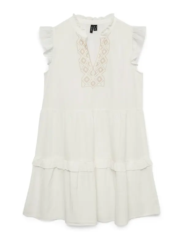 VERO MODA VERO MODA Obleka 'VMDICTHE'  bež / bela