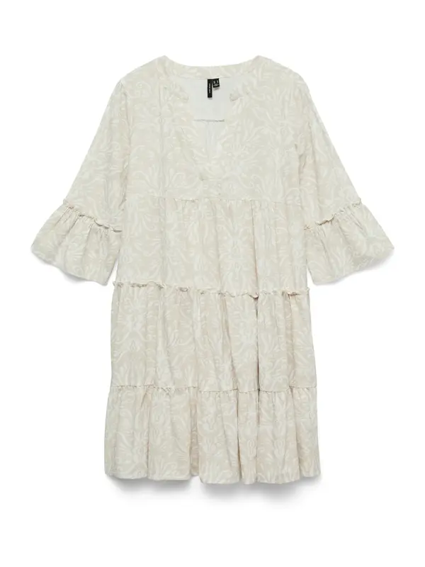VERO MODA VERO MODA Obleka 'VMDICTHE'  svetlo bež / bela