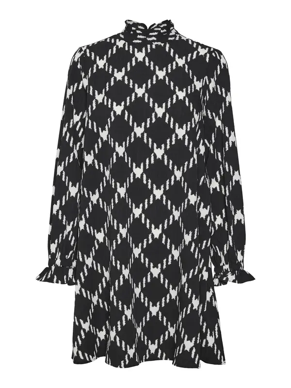 VERO MODA VERO MODA Obleka 'VMGINAS BETINE'  črna / bela