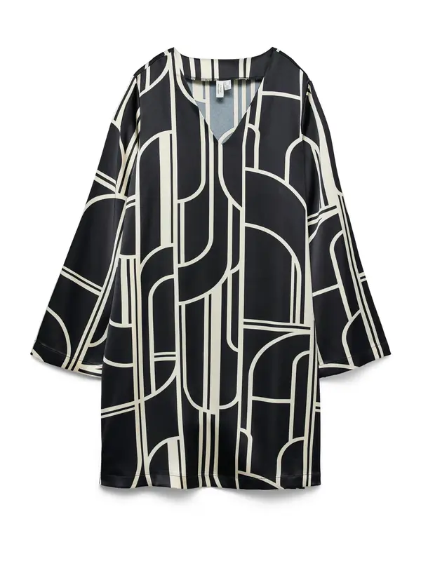 VERO MODA VERO MODA Obleka 'VMHADLEY'  ecru / črna