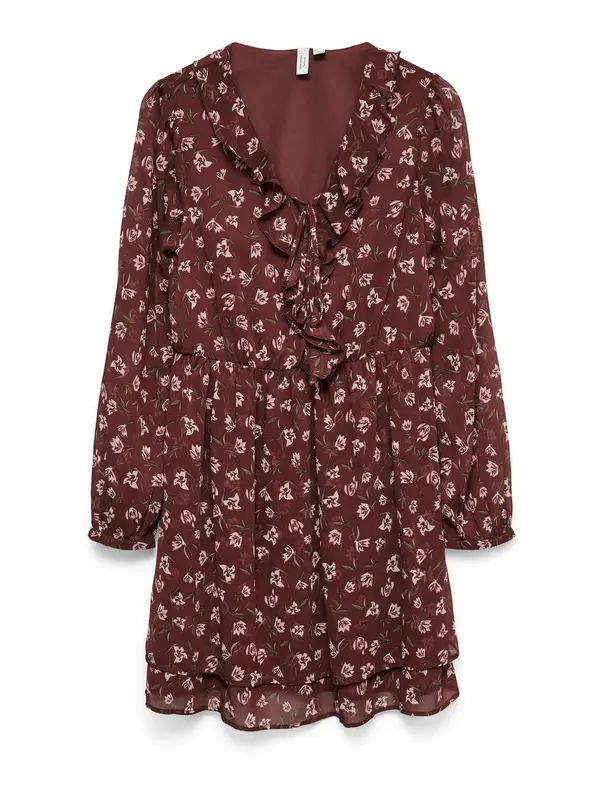 VERO MODA VERO MODA Obleka 'VMIHANNAH'  oliva / rosé / bordo