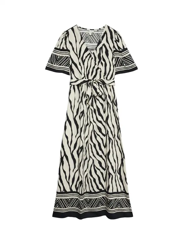 VERO MODA VERO MODA Obleka 'VMKAMILLE'  črna / bela