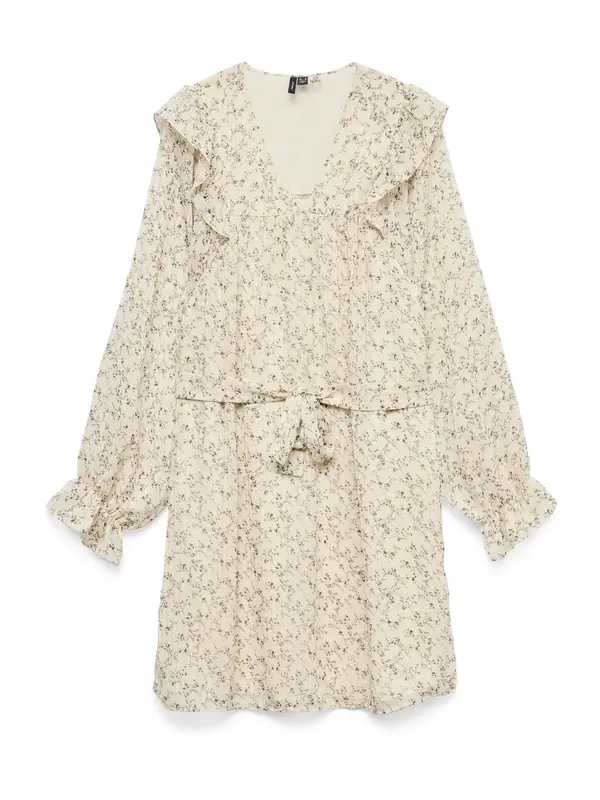 VERO MODA VERO MODA Obleka 'VMPETRA'  kremna / kit / temno rjava / siva