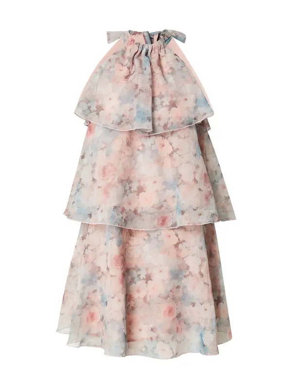 VERO MODA VERO MODA Obleka 'VMSABRINA'  svetlo modra / siva / pastelno roza