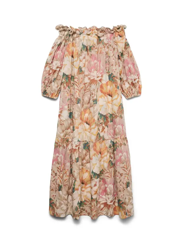 VERO MODA VERO MODA Obleka 'VMSIF'  pesek / zelena / marelica / roza