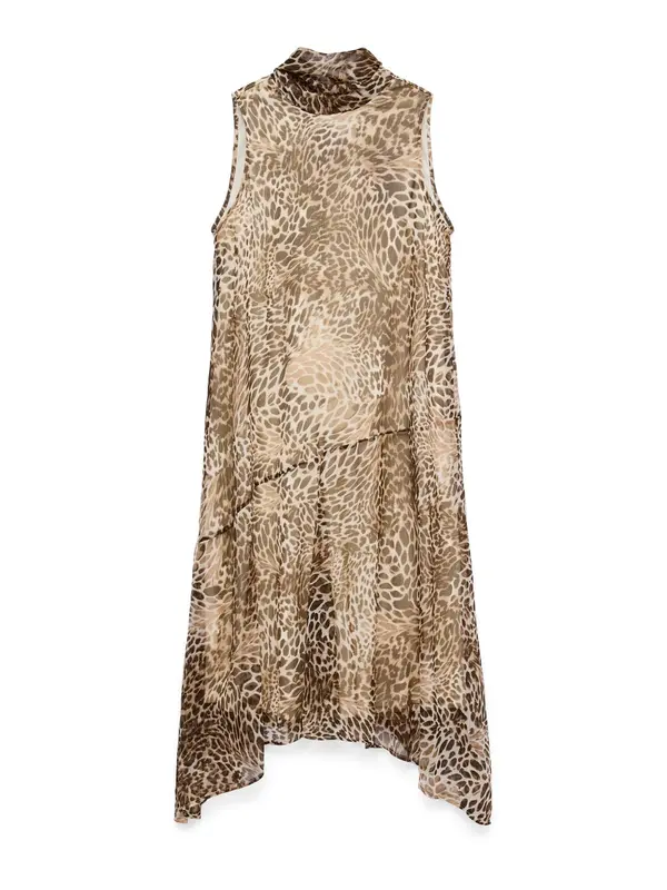 VERO MODA VERO MODA Obleka 'VMSMILLA'  ecru / svetlo bež / temno rjava