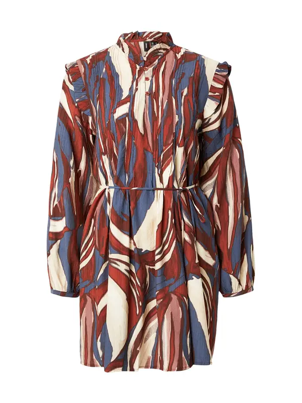 VERO MODA VERO MODA Obleka 'VMVERA VIOLET'  ecru / mornarska / bordo / temno rdeča