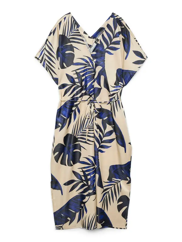 VERO MODA VERO MODA Obleka 'VMVINA'  temno modra / črna / volneno bela