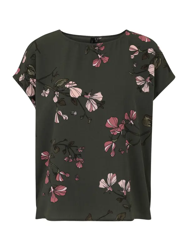 Vero Moda Petite Vero Moda Petite Bluza 'VMNEWHALLIE'  antracit / oliva / staro roza / češnjevo rdeča