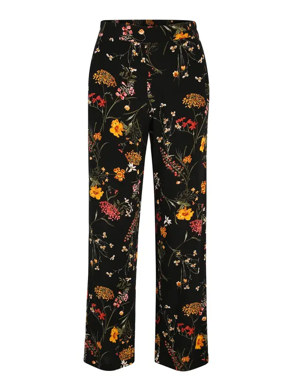 Vero Moda Petite Vero Moda Petite Hlače 'EASY'  rumena / temno zelena / rdeča / črna