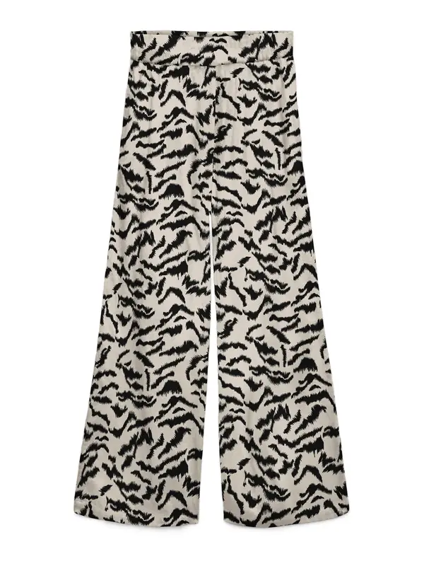 Vero Moda Petite Vero Moda Petite Hlače 'VMMENNY'  srebrno-siva / črna