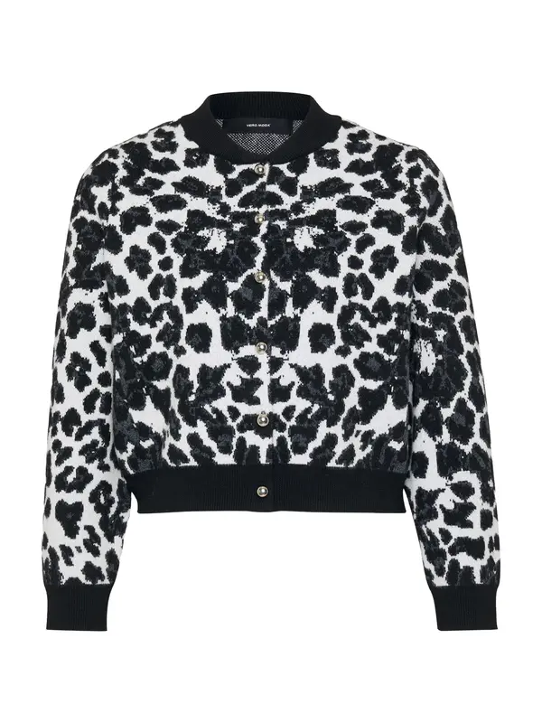 Vero Moda Petite Vero Moda Petite Pletena jopa 'VMAPPLE'  antracit / črna / bela