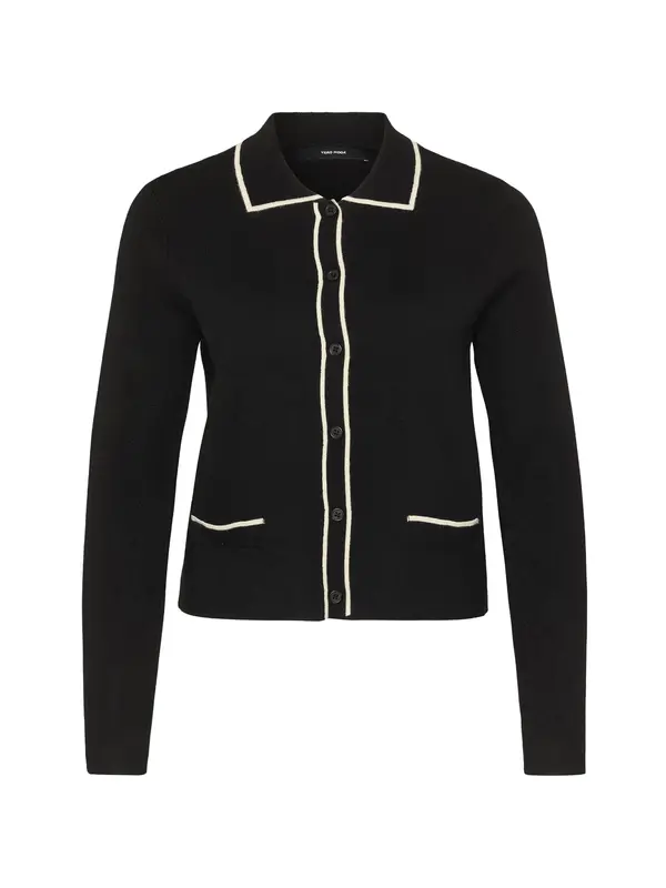 Vero Moda Petite Vero Moda Petite Pletena jopa 'VMGOLD'  črna / bela