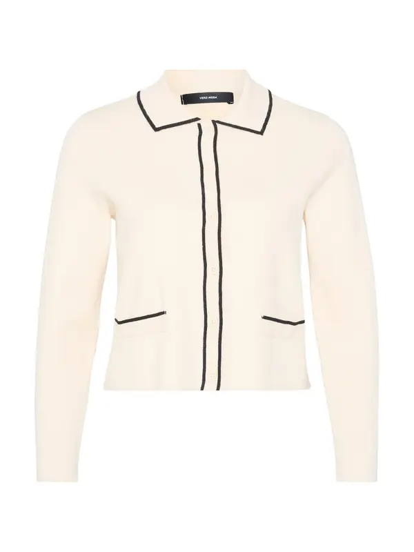 Vero Moda Petite Vero Moda Petite Pletena jopa 'VMGOLD'  kremna / črna