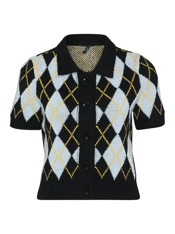 Vero Moda Petite Vero Moda Petite Pletena jopa 'VMSALLY'  svetlo modra / rumena / črna