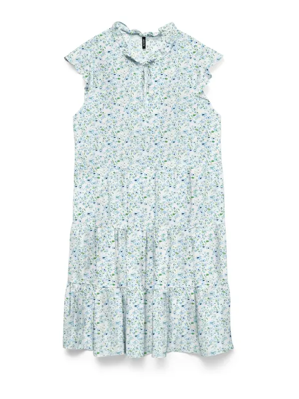 Vero Moda Petite Vero Moda Petite Poletna obleka 'VMALBA'  svetlo modra / travnato zelena / bela