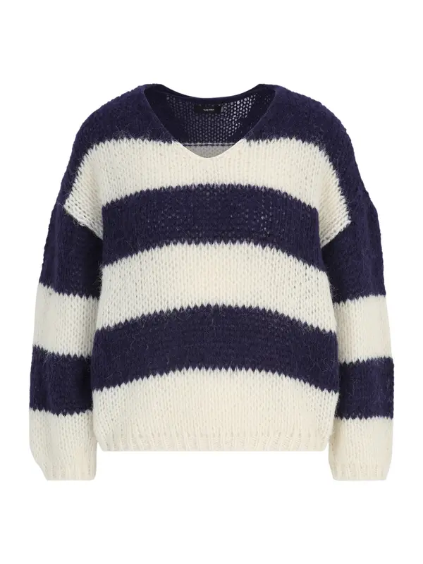 Vero Moda Petite Vero Moda Petite Pulover 'VMERIN'  nočno modra / off-bela