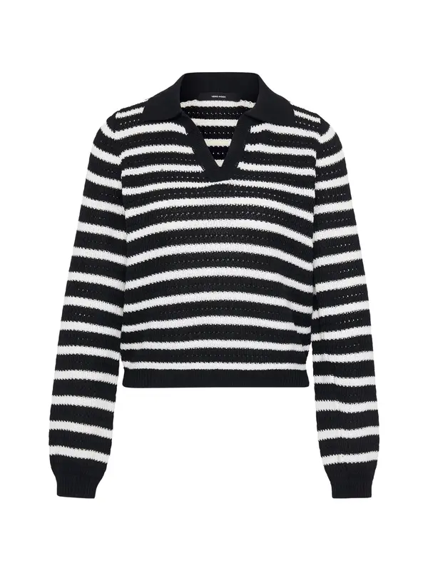 Vero Moda Petite Vero Moda Petite Pulover 'VMGORGEOUS'  črna / bela