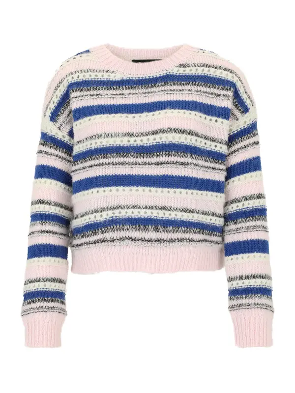 Vero Moda Petite Vero Moda Petite Pulover 'VMLENORA'  temno modra / roza / črna / bela