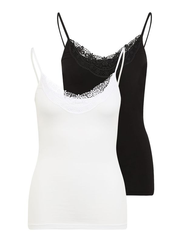 Vero Moda Petite Vero Moda Petite Top 'Inge'  črna / bela