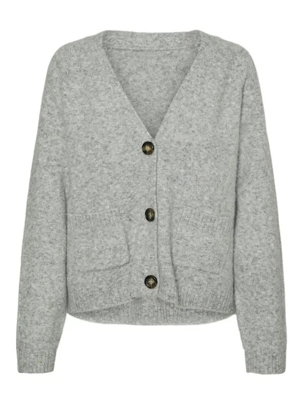 VERO MODA VERO MODA Pletena jopa 'Boom'  pegasto siva