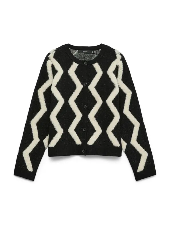 VERO MODA VERO MODA Pletena jopa 'VMARGIE'  črna / bela