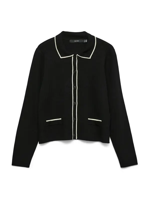 VERO MODA VERO MODA Pletena jopa 'VMGOLD'  kremna / črna