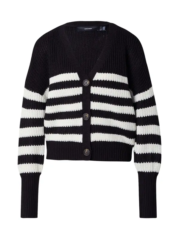 VERO MODA VERO MODA Pletena jopa 'VMLEA'  črna / bela