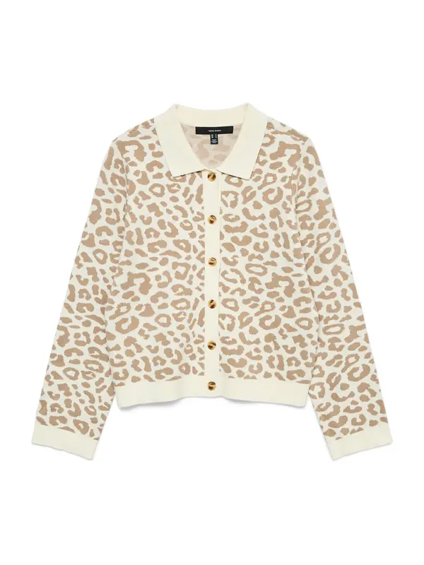 VERO MODA VERO MODA Pletena jopa 'VMRiley'  kamela / bela