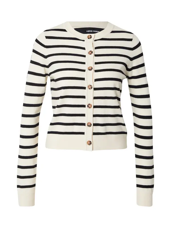 VERO MODA VERO MODA Pletena jopa 'VMSaba'  ecru / črna
