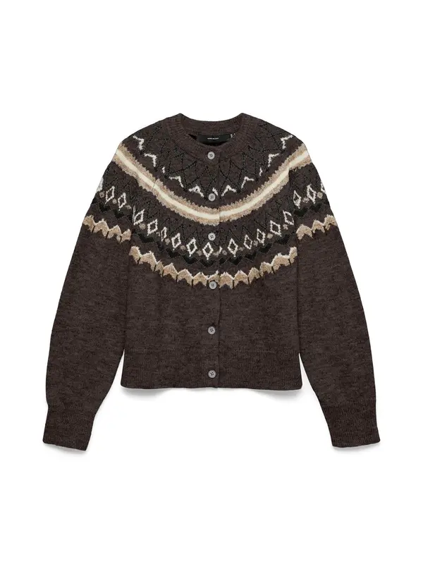 VERO MODA VERO MODA Pletena jopa 'VMTammy'  bež / čokolada / bela