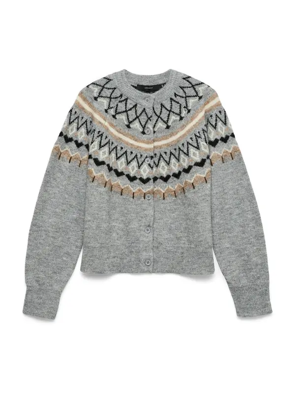 VERO MODA VERO MODA Pletena jopa 'VMTAMMY'  kamela / pegasto siva / črna / bela