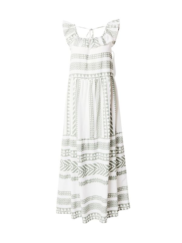 Vero Moda VERO MODA Poletna obleka 'Dicthe'  zelena / bela