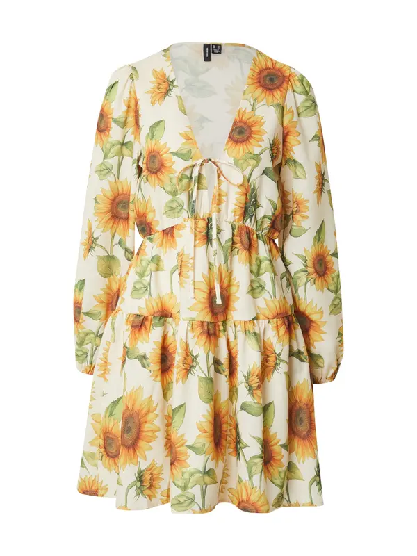 VERO MODA VERO MODA Poletna obleka 'VMBIRDIE'  rumena / limeta / oranžna / off-bela