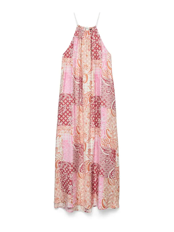 VERO MODA VERO MODA Poletna obleka 'VMCILLE HILDA'  ecru / breskev / svetlo roza / burgund