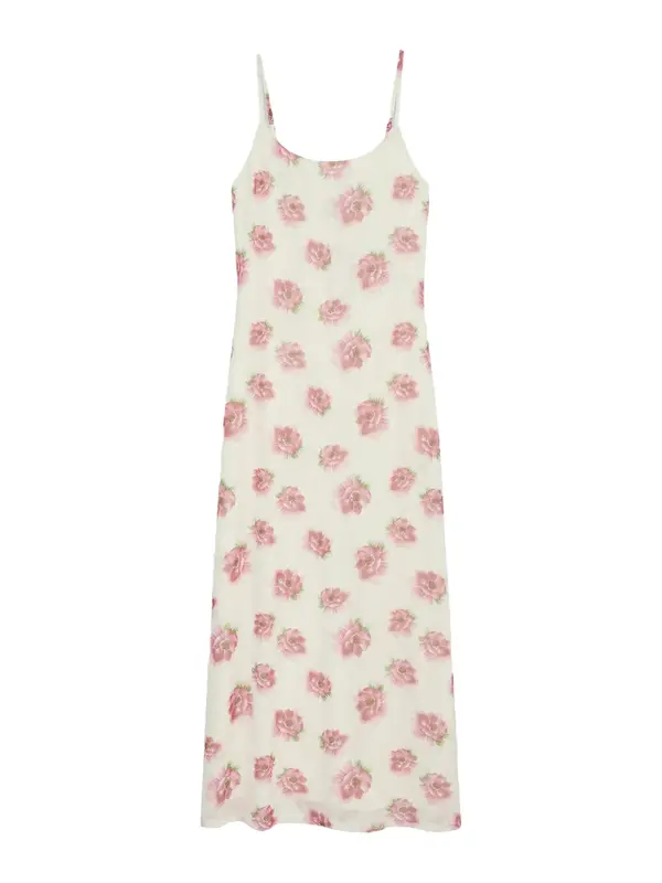 VERO MODA VERO MODA Poletna obleka 'VMFLORY'  zelena / staro roza / bela