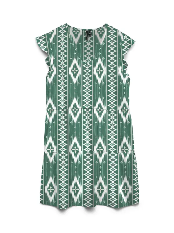 VERO MODA VERO MODA Poletna obleka 'VMMYMILO'  temno zelena / bela