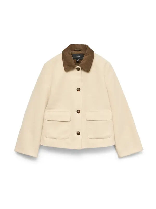 VERO MODA VERO MODA Prehodna jakna 'VMFlorence'  kremna / rjava